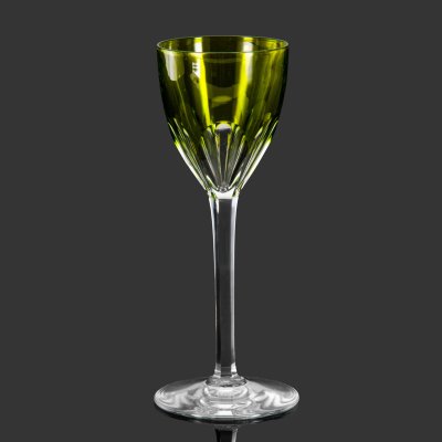 купить Бокал для вина зеленого оттенка из серии "Genova", хрусталь, надцвет, Baccarat, Франция, 1953-1994 гг.
