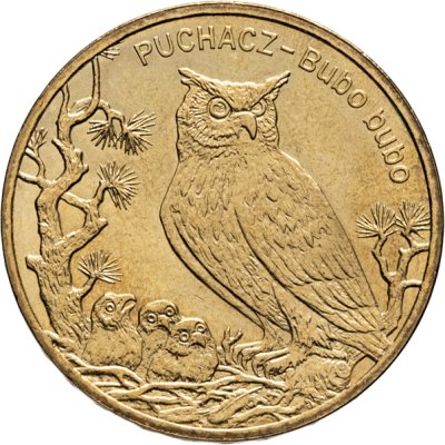купить Польша 2 злотых (zlote) 2005 "Всемирная природа - Филин"