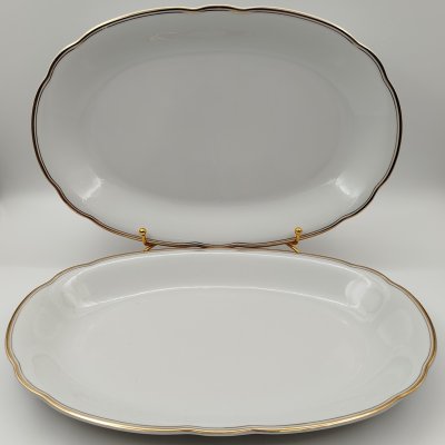 купить Набор из 2-х сервировочных блюд овальной формы, фарфор, золочение, Kahla, ГДР, 1970-1980 гг.