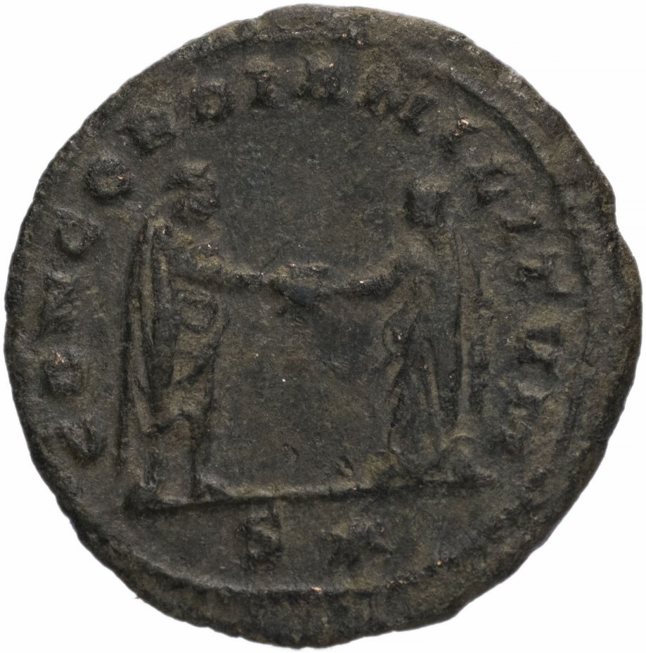 купить Римская Империя Аврелиан 270-275 гг антониниан (реверс: Император пожимает руку Конкордии)