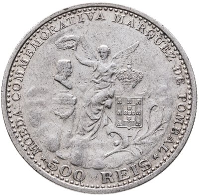 купить Португалия 500 реалов (рейс, reis) 1910 "Маркиз ди Помбал"