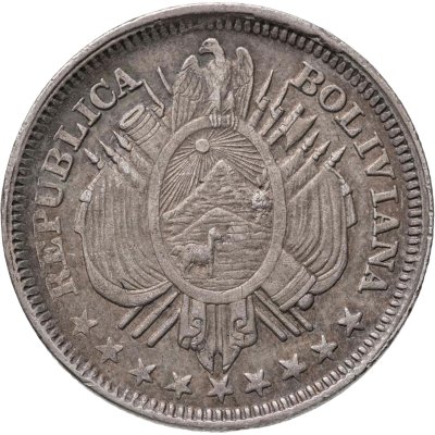 купить Боливия 20 сентаво (centavos) 1885