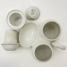 Купить Солонка (перечница) трехсекционная c рельефным декором, фарфор, золочение, Западная Европа, 1930-1950 гг.