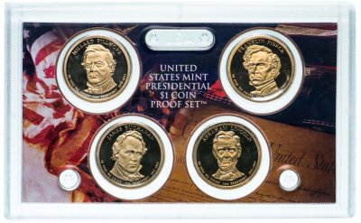 Купить США Набор монет 1 доллар "Президенты" 2009 Proof в буклете