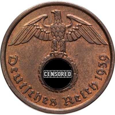 купить Германия (Третий рейх) 2 рейхспфеннига (reichspfennig) 1939 A