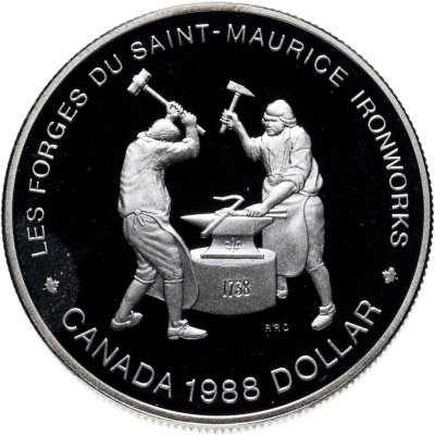 купить Канада 1 доллар (dollar) 1988 "250 лет кузницам Сен-Мориса"