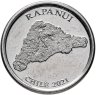 Купить Чили 1 песо 2021  Остров Пасхи - статуи Моаи