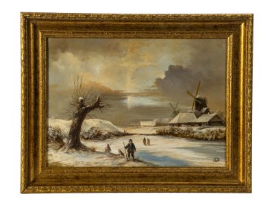 купить "Голландский пейзаж", оформленная в раму, художник Якушин Э.В., холст, масло, Российская Федерация, 2007 г.