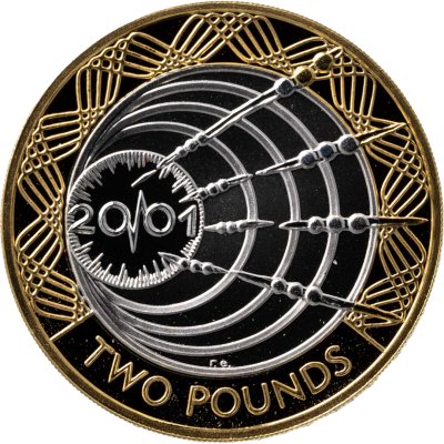 купить Великобритания 2 фунта (pounds) 2001 "Столетие трансатлантическому радио"