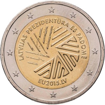 купить Латвия 2 евро 2015 "Президентство Латвии в Совете ЕС"