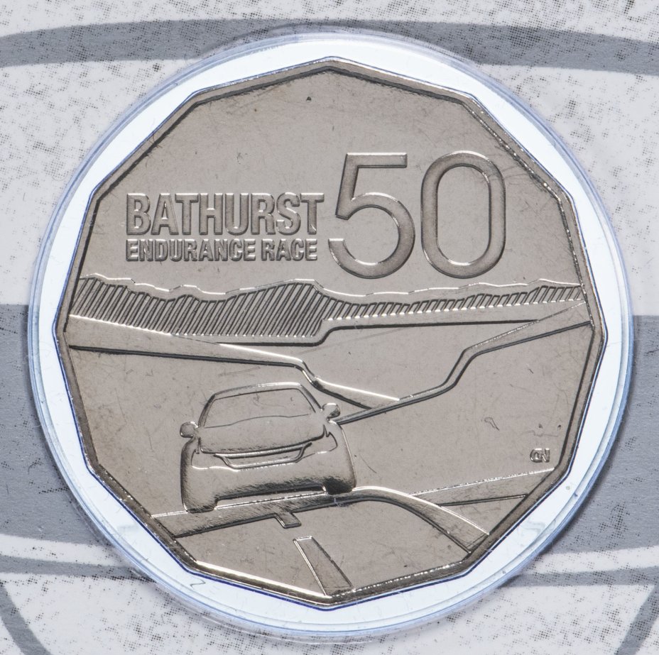 купить Австралия 50 центов 2013 "50 лет гонкам Батерст"  UNC в блистере
