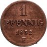 Купить Германия, Саксония 1 пфенниг 1852