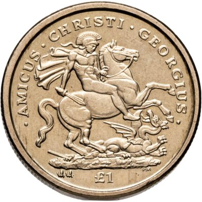 купить Гибралтар 1 фунт (pound) 2003 "1700 лет со дня смерти Святого Георгия"