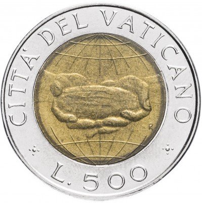 Купить Ватикан 500 лир 1992