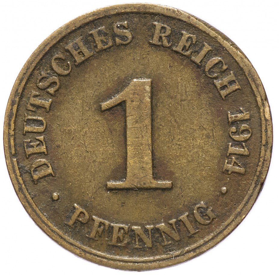 купить Германия 1 рейх пфенниг 1914 "J"