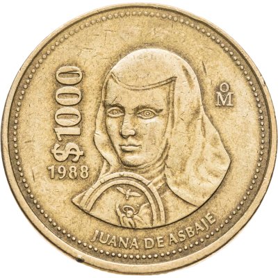 купить Мексика 1000 песо (pesos) 1988
