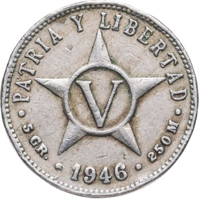 купить Куба 5 сентаво (centavos) 1946