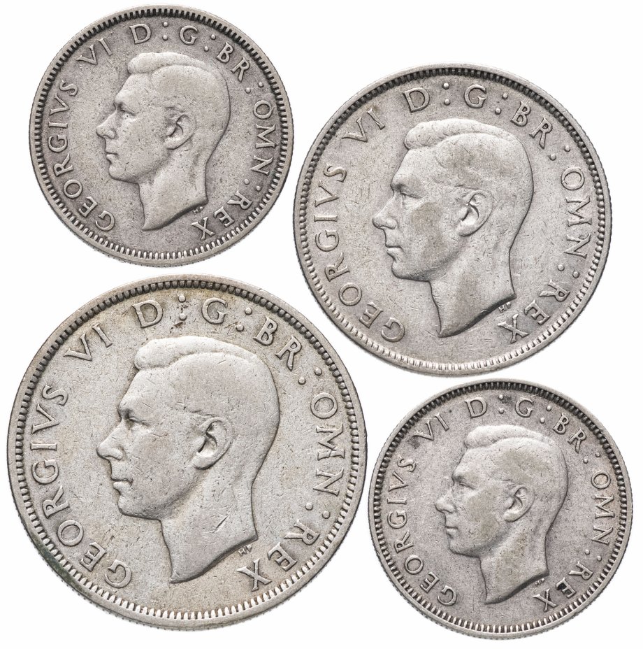 купить Великобритания набор из 4-х монет 1938-1945