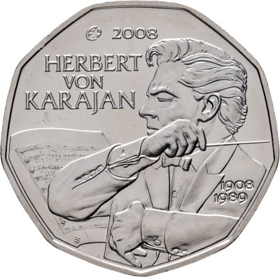 купить Австрия 5 евро 2008 "Герберт фон Караян"