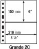 Купить Лист Leuchtturm (Германия) формата GRANDE 2C на 2 боны (216х150)