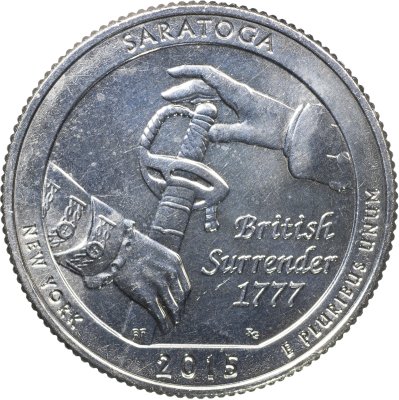 купить США 25 центов [Квотер] 2015 S [KM#601] "Национальный исторический парк Саратога - Saratoga [New York]"