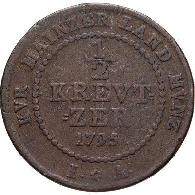 купить Майнц 1/2 крейцера 1795