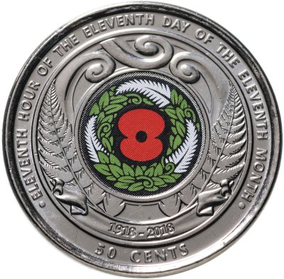 купить Новая Зеландия 50 центов 2018 "День перемирия"