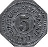 Купить Германия "Раштат" 5 пфеннигов 1917 нотгельд