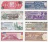 Купить Мексика - набор (8 штук)  1, 5, 10, 20, 50, 100, 500 и 1000 песо 1965 - 1985 год