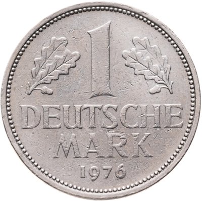 купить Германия 1 марка 1976, знак монетного двора: "G" - Карлсруэ