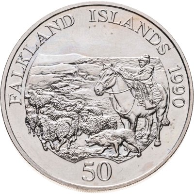 купить Фолклендские острова 50 пенсов (pence) 1990 "Детский фонд"