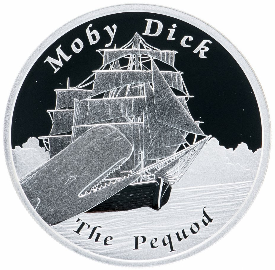 купить Тувалу 1 доллар 2013 Proof "Корабли которые никогда не плавали - Pequod Моби Дик" в футляре, с сертификатом