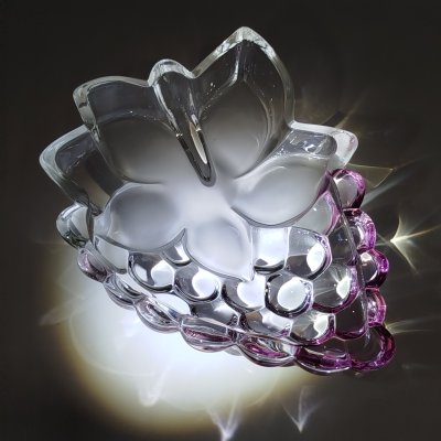 купить Ваза для конфет в виде винограда, цветное стекло, матирование, Walther Glas, Германия, 1980-2000 гг.