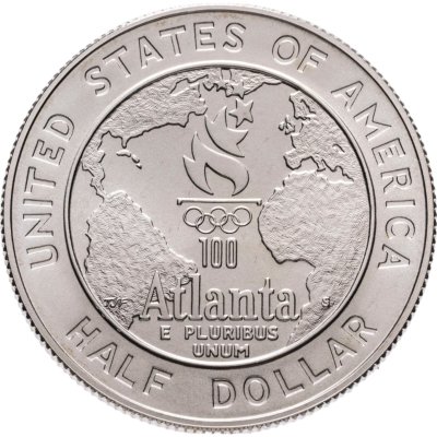 купить США 50 центов (1/2 доллара, half dollar) 1995 S "XXVI летние Олимпийские Игры, Атланта 1996 - Баскетбол"