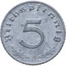 Купить Германия, Третий рейх 5 рейхспфеннигов (reichspfennig) 1944, двор Е