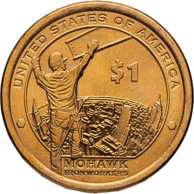 купить США 1 доллар (dollar) 2015 D "Коренные Американцы - Рабочие Мохоки", Знак монетного двора D - Денвер