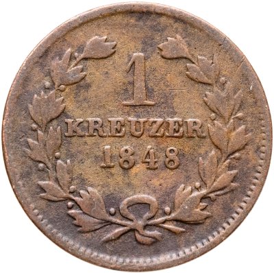 купить Германия, Баден 1 крейцер 1848