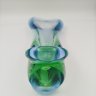 Купить Ваза для цветов сине-зеленого оттенка, дизайнер Emanuel Baranek, стекло, гутная техника, Скрдловице (Skrdlovice), Чехословакия, 1970-1990 гг.