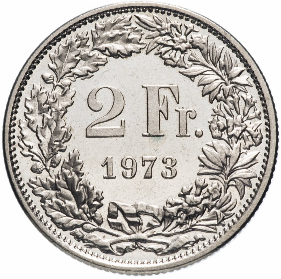 купить Швейцария 2 франка (francs) 1968-1995