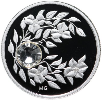 купить Канада 3 доллара 2012 Proof "Рожденному в Апреле. Бриллиант. Камни рождения. Кристалл Сваровски" с сертификатом