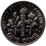 Купить США 10 центов (дайм, one dime) 1980 Proof Roosevelt Dime (Рузвельт) знак монетного двора "S" - Сан-Франциско