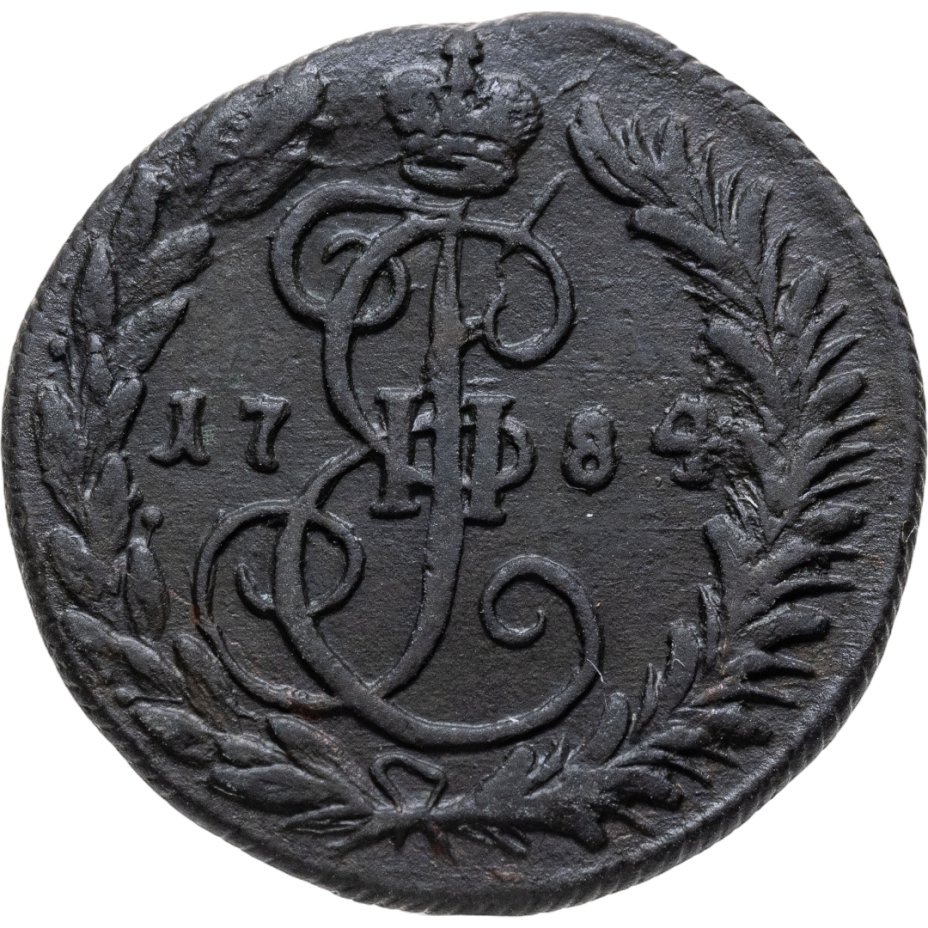 Монета Екатерины II денга 1784 КМ стоимостью 7950 руб.