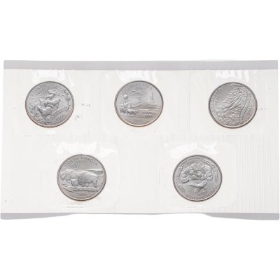 купить США набор из 5 монет 25 центов (1/4 доллара, квотер) 2006 "Штаты" в запайке