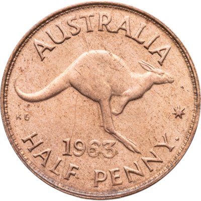 купить Австралия 1/2 пенни (penny) 1963