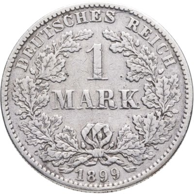 купить Германия 1 марка (mark) 1899 знак монетного двора: "F" - Штутгарт