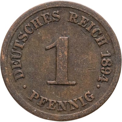 купить Германия 1 пфенниг 1894 G