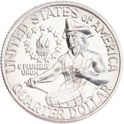 купить США 1/4 доллара (квотер, 25 центов) 1976 P "200 лет независимости США (барабанщик)"