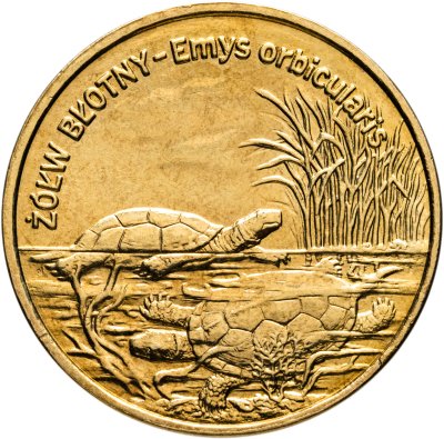 купить Польша 2 злотых 2002 "Болотная черепаха"