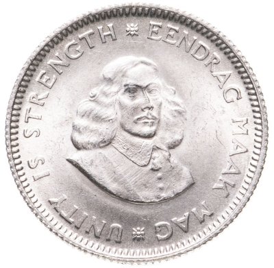 купить ЮАР 5 центов (cents) 1963-1964 Ян ван Рибек, генерал-губернатор Капской колонии, UNC (яркий штемпельный блеск)