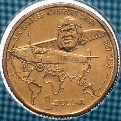 купить Австралия 1 доллар 1997 "100 лет со дня рождения Чарльза Кингсфорда Смита" в буклете